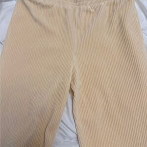 Zara Beige Ribbed Trousers